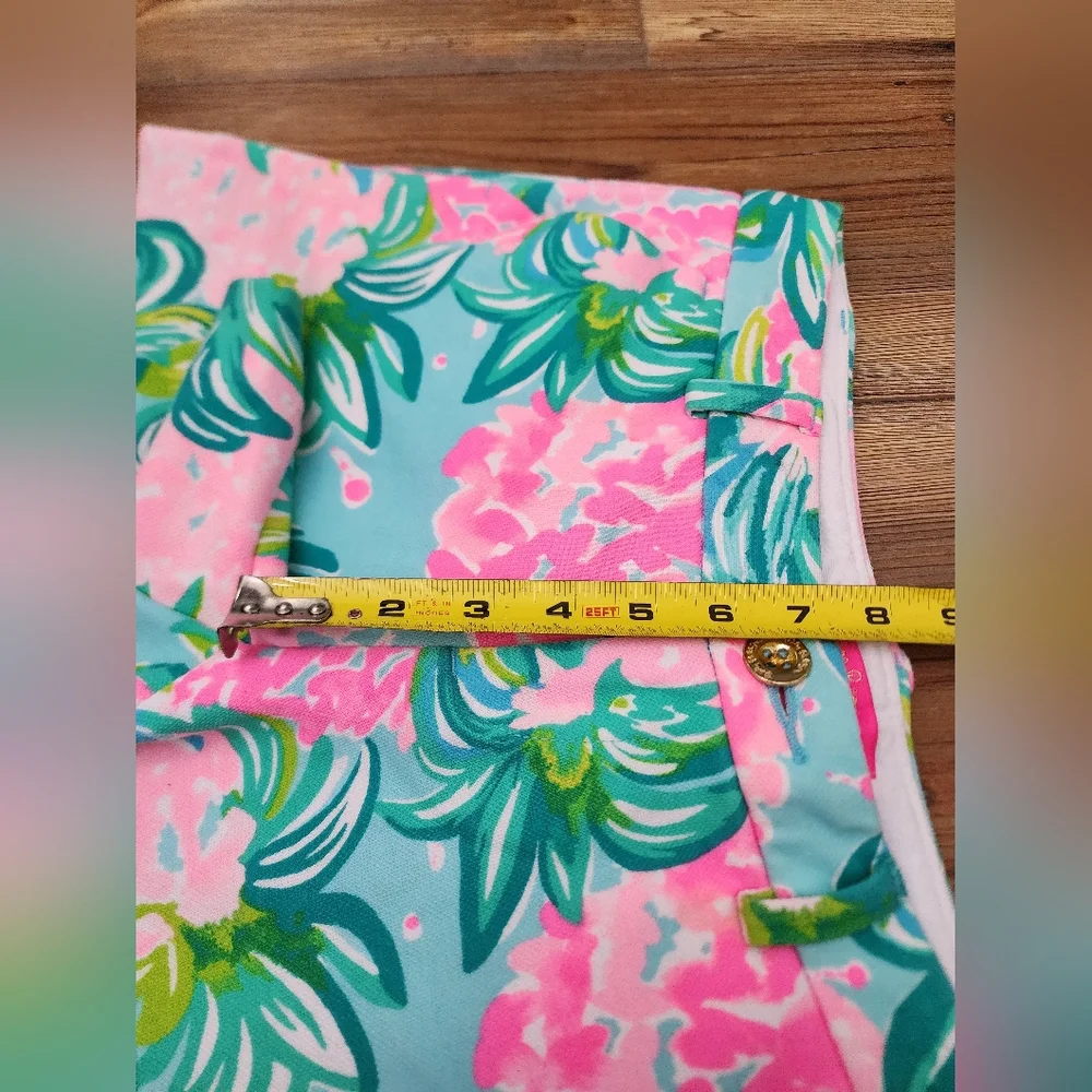 Lilly Pulitzer Callahan Knit Shorts Women's 0 in the Blue Ibiza Pineapple Shake